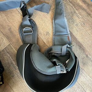 Pet Carrier Sling Bag in Gray